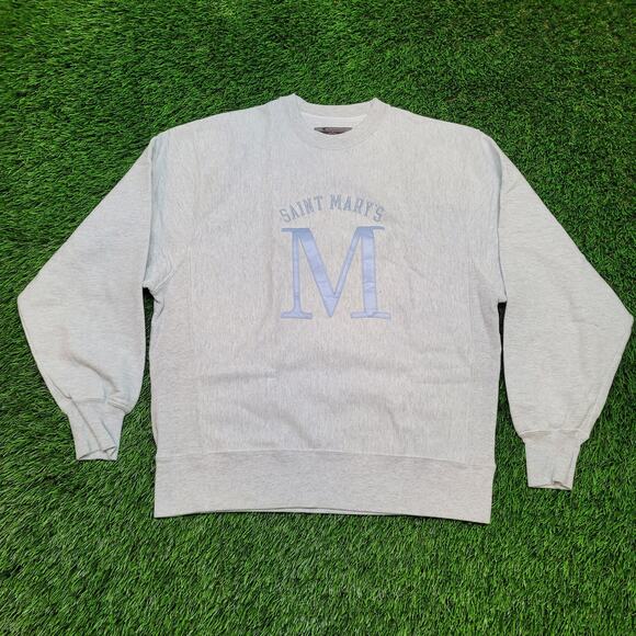 VTG 90s Champion Reverse Weave Saint Mary's Sweatshirt Boxy Fit Mens L - Picture 1 of 7